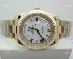 Rolex Day-Date White Dial Yellow Gold Watch 40mm Rolex Presidential Replica Watch